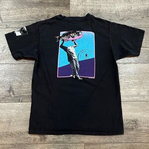 Vintage 90s Ocean Pacific OP Fiji Surf Tee Shirt Headless Faded Black Mens Large